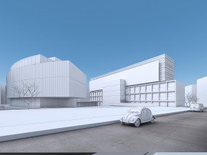 university buildings set 3D मॉडल
