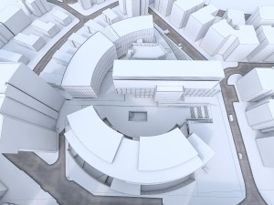 university buildings set 3D मॉडल
