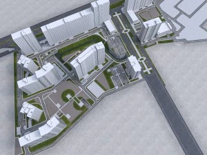 residential urban area 3D Model