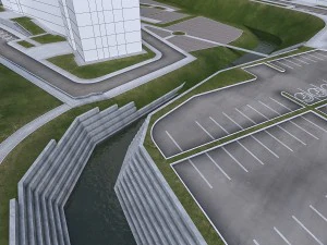 residential urban area 3D Model