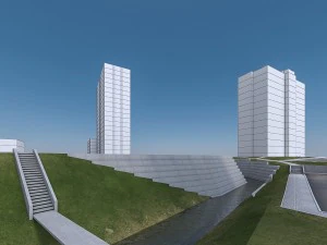 residential urban area 3D Model