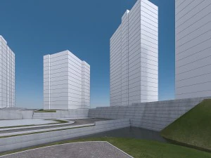 residential urban area 3D Model
