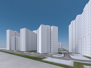 residential urban area 3D 모델