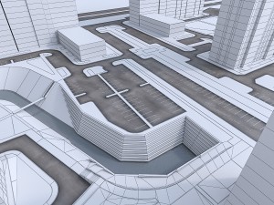 residential urban area 3D 모델