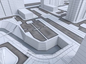 residential urban area 3D Model