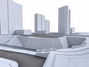 residential urban area 3D Model