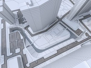 residential urban area 3D Model