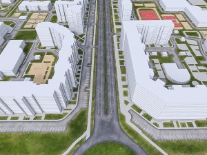 residential urban district 3D Model