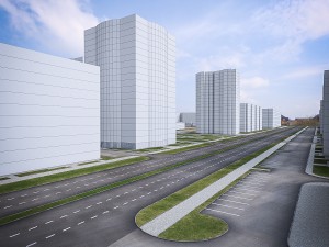 residential urban district 3D Model