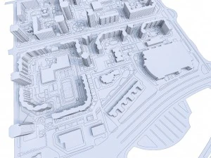 residential urban district 3D Model