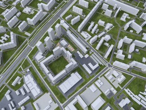 residential urban area 3D Model