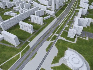 residential urban area 3D Model