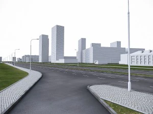 residential urban area 3D Model