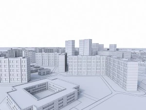 residential urban area 3D Model