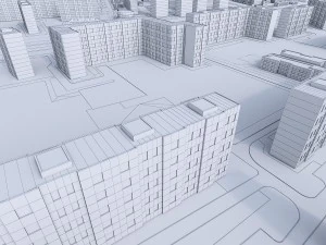 residential urban area 3D Model