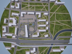 city urban area territory Modello 3D