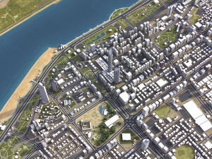 TEMPLATE - 3D City Model 3D Model