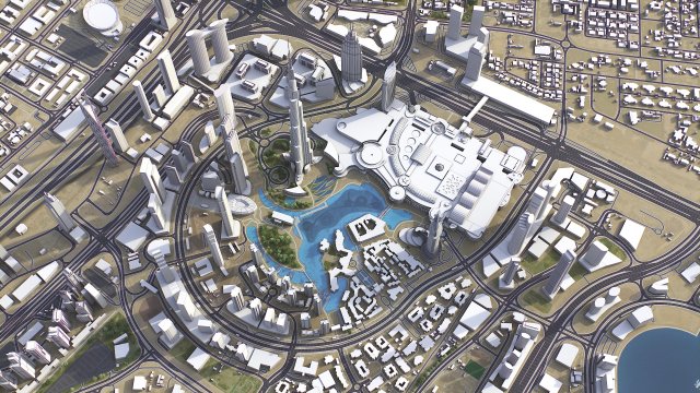 Dubai - 3D City Model Modèle 3D .c4d .max .obj .3ds .fbx .stl .blend 