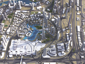 Dubai - 3D City Model Modèle 3D