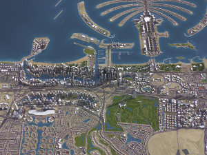 Dubai - 3D City Model Modèle 3D