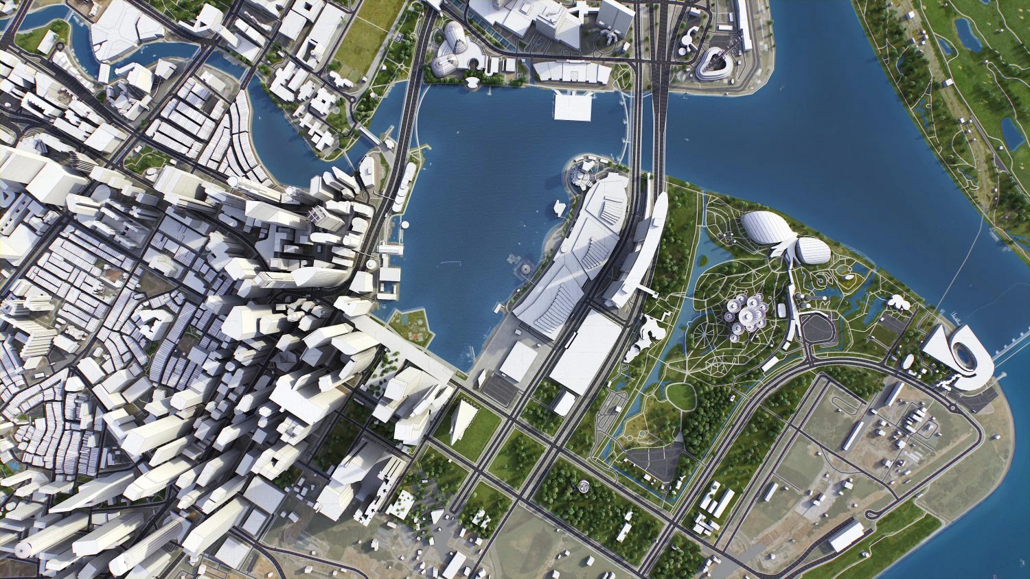 Singapore - 3D City Model 3D Model .c4d .max .obj .3ds .fbx .stl .blend
