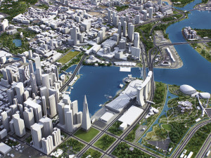 Singapore - 3D City Model Model 3D