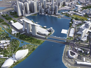 Singapore - 3D City Model Model 3D