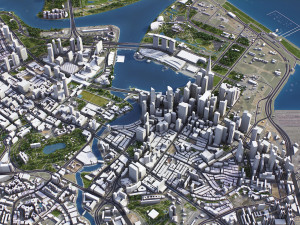 Singapore - 3D City Model Model 3D