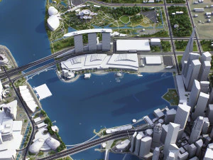 Singapore - 3D City Model 3D Model