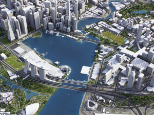 Singapore - 3D City Model Model 3D