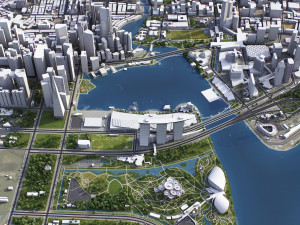 Singapore - 3D City Model Model 3D