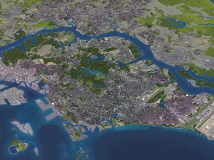 Singapore - 3D City Model 3D Model