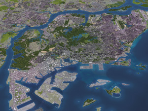 Singapore - 3D City Model Model 3D