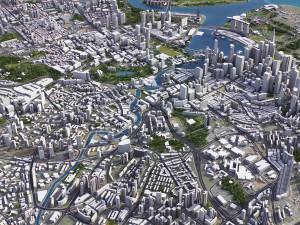 Singapore - 3D City Model Model 3D