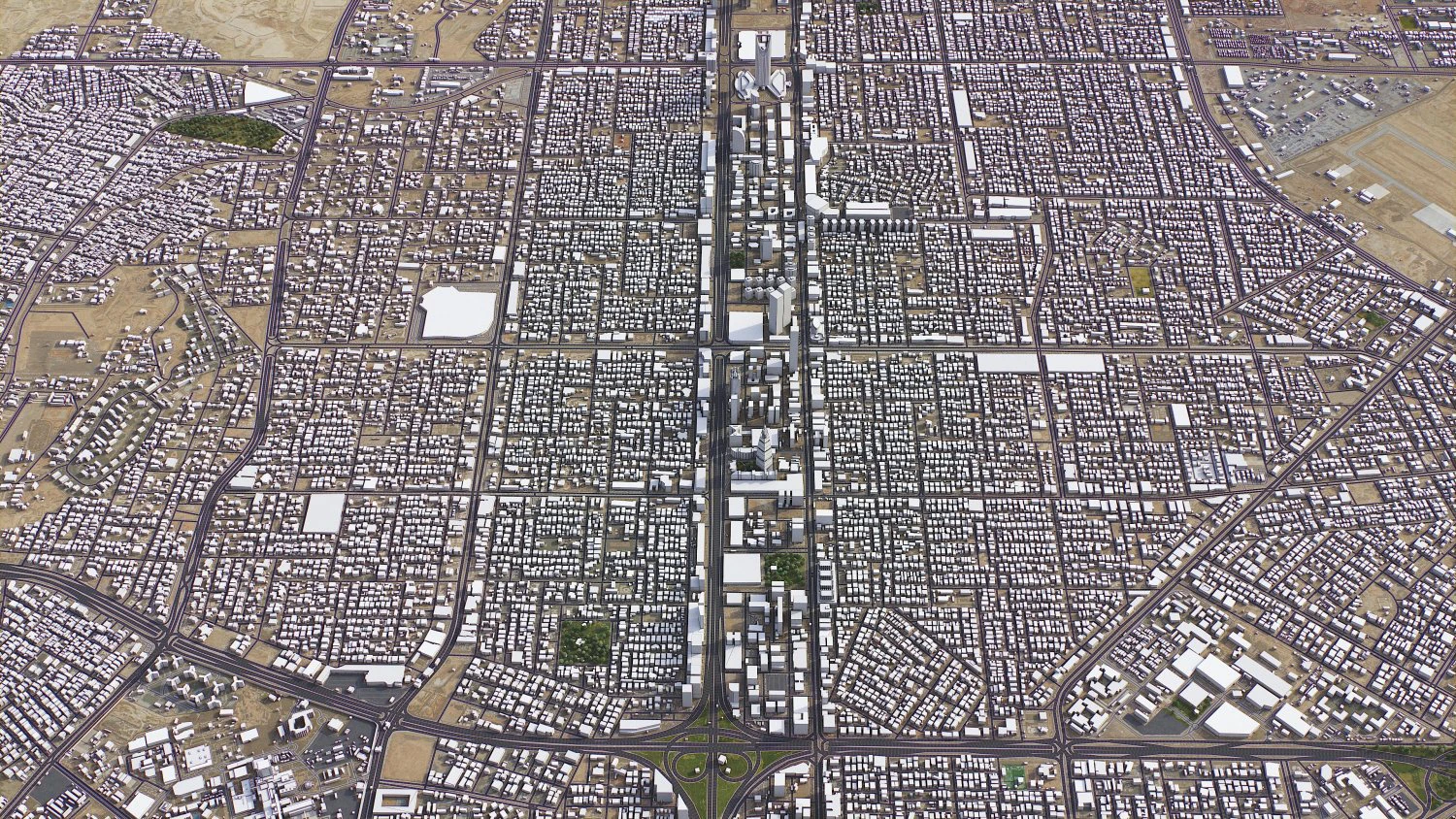 Riyadh - 3D City Model 3D Model .c4d .max .obj .3ds .fbx .stl .blend