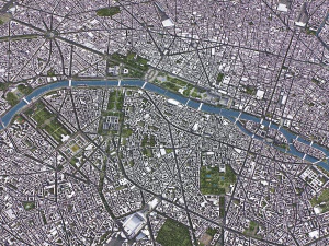 Paris - modelo de cidade 3D Modelo 3D