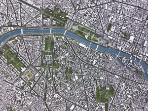 Paris - 3D City Model 3D Model