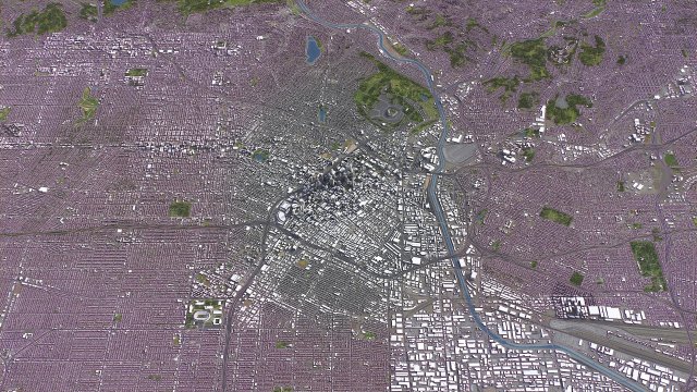 Los Angeles - 3D City Model 3D Model .c4d .max .obj .3ds .fbx .stl .blend 