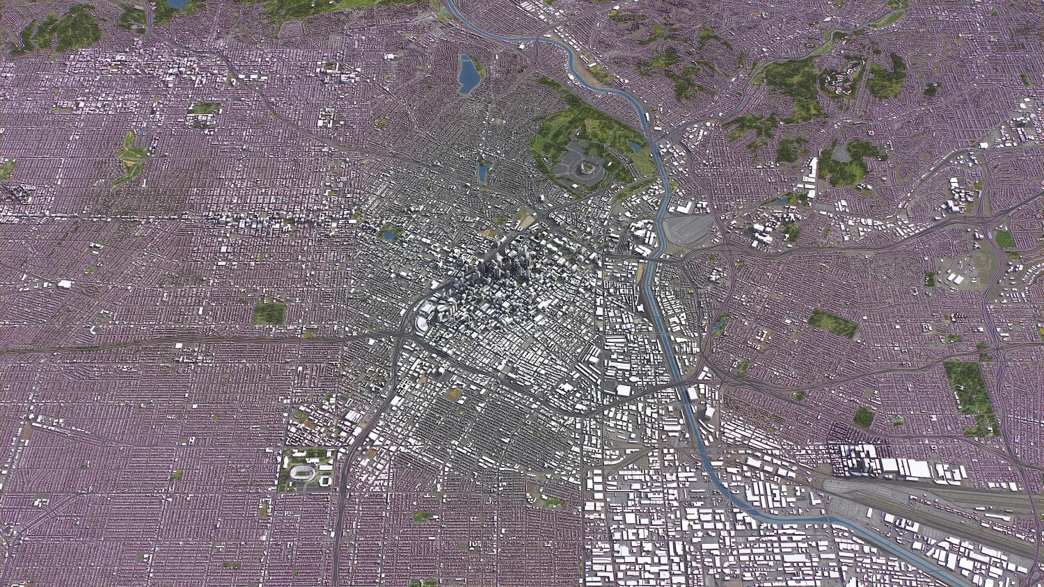 Los Angeles - 3D City Model 3D Model .c4d .max .obj .3ds .fbx .stl .blend 