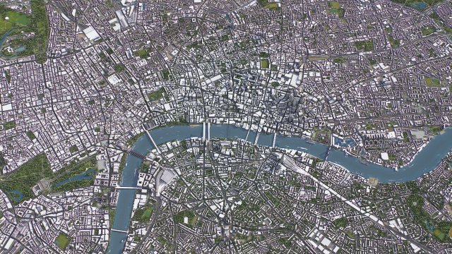 London - 3D City Model 3D Model .c4d .max .obj .3ds .fbx .stl .blend 