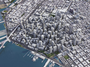 San Francisco - 3D City Model 3Dモデル
