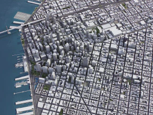 San Francisco - 3D City Model 3D Model