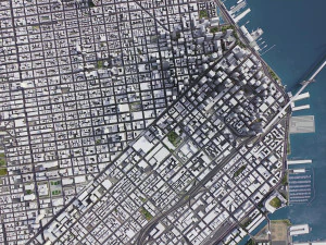 San Francisco - 3D City Model 3D Model