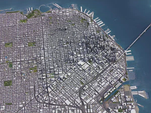 San Francisco - 3D City Model 3D Model