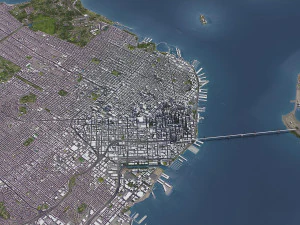 San Francisco - 3D City Model 3D Model