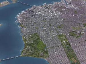 San Francisco - 3D City Model 3D Model