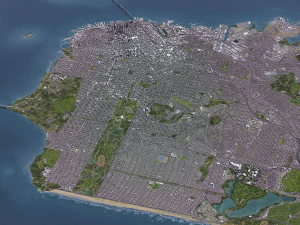 San Francisco - 3D City Model 3D Model