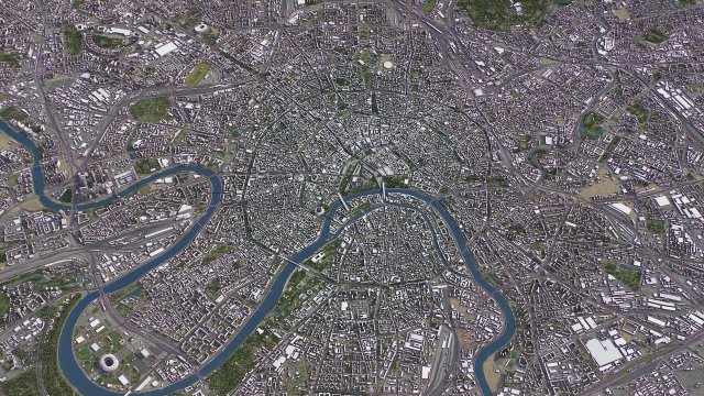 Moscow - 3D City Model 3D Модель .c4d .max .obj .3ds .fbx .stl .blend 