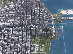 Чикаго - 3D модель міста 3D Модель