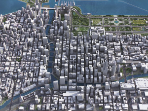Chicago - 3D City Model Modèle 3D